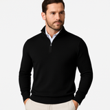 Men's Quarter Zip Knit Pullover Sweater