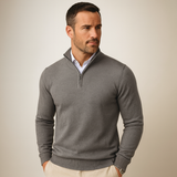 Men's Quarter Zip Knit Pullover Sweater