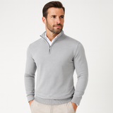 Men's Quarter Zip Knit Pullover Sweater
