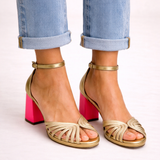 Braided Block Heel Sandals