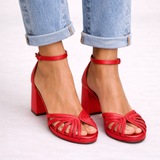Braided Block Heel Sandals