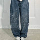 Ladies’ Blue Glitter Jeans