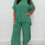 Oversized Two-Piece Set in Lightweight Breathable Fabric