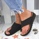 Open Toe Slip-On Flat Sandals