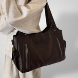Women's Everyday Black Leather Bag