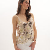 Women's Embellished Lace Sleeveless Top
