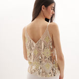 Women's Embellished Lace Sleeveless Top