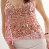 Women's Sequin Sleeveless Tank Top