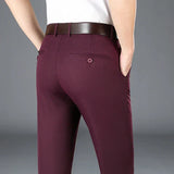 Men's Slim-Fit Stretch Trousers for Business or Casual