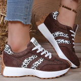 Women's Flat Lace-Up Cushioned Everyday Sneakers
