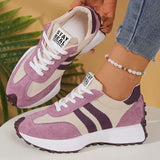 Women's Flat Lace-Up Cushioned Everyday Sneakers