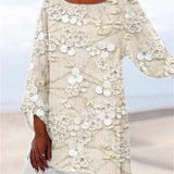 Women's Floral Appliqué Long Sleeve Blouse
