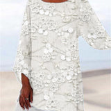 Women's Floral Appliqué Long Sleeve Blouse