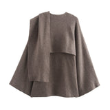 Ladies’ Draped Knit Poncho