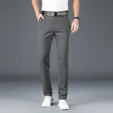 Men's Slim-Fit Stretch Trousers for Business or Casual