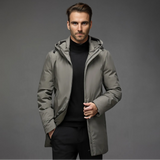 Men's Water-Resistant Hooded Winter Jacket, Slim Fit