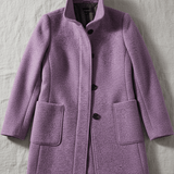 Women's Tailored Wool Stand-Collar Button-Front Overcoat