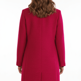 Women's Tailored Wool Stand-Collar Button-Front Overcoat