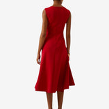 Sleeveless Asymmetrical Midi Dress