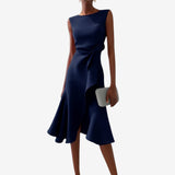 Sleeveless Asymmetrical Midi Dress
