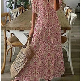 Floral V-Neck Midi Dress