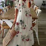 Floral V-Neck Midi Dress
