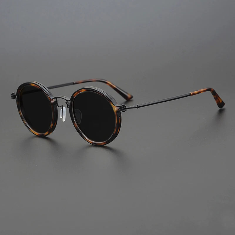 Round Metal Frame Polarized Sunglasses
