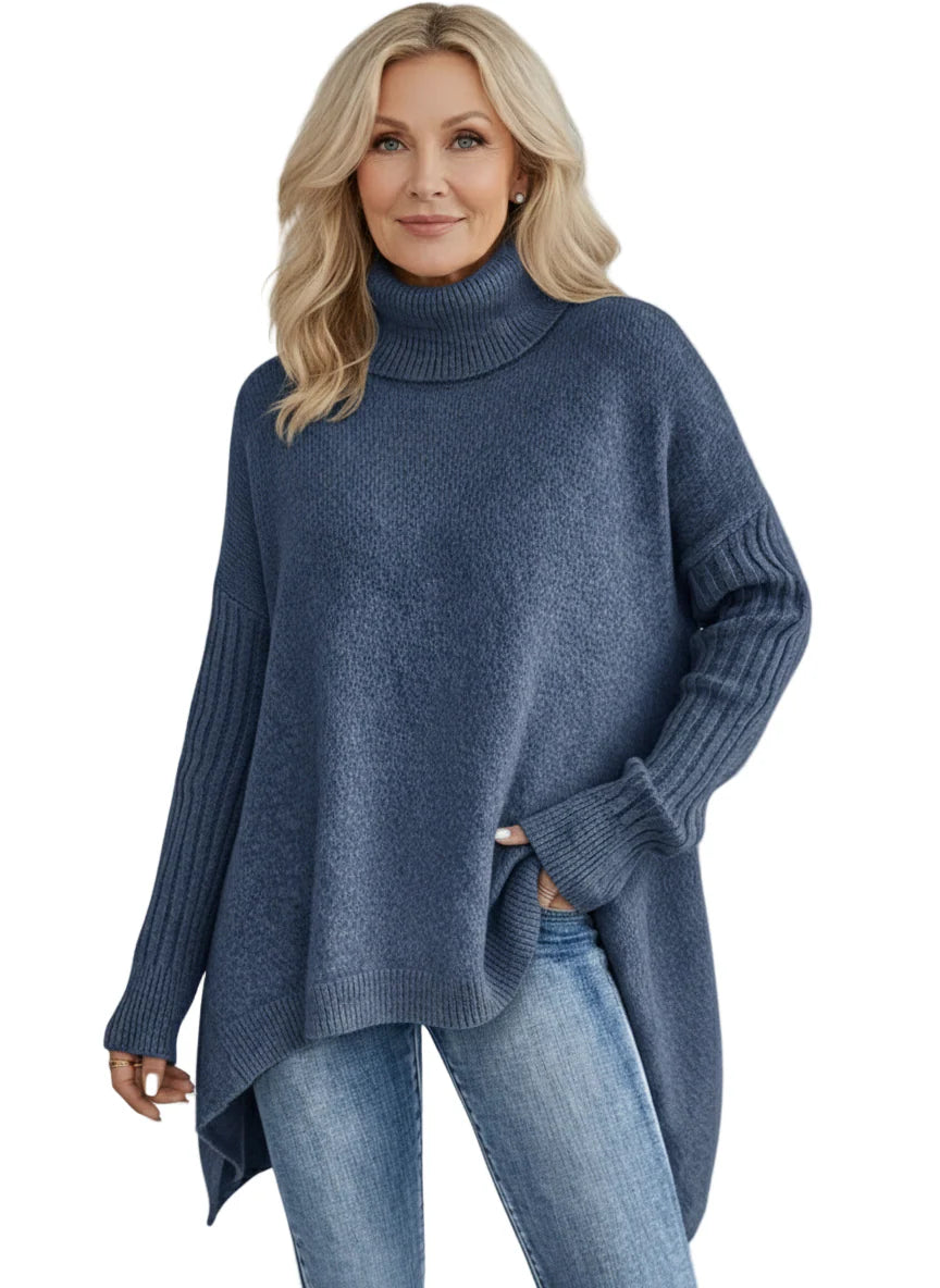 Ladies’ Long Roll Neck Jumper