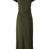 Women's Asymmetrical Side Tie Midi Dress