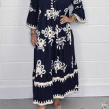 Women's Printed Button Front Maxi Dress