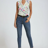 Women's Sleeveless Wrap Front Blouse