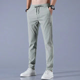 Men's Drawstring Joggers with Zipped Side Pockets
