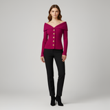 Women's Off Shoulder Button Front Top