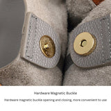Women's Grey Leather Bag