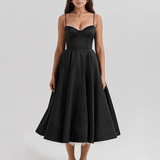 Women's Sweetheart Fit and Flare Midi Dress