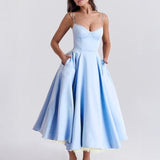 Women's Sweetheart Fit and Flare Midi Dress