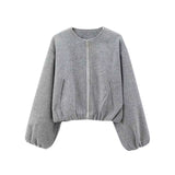 Ladies’ Cropped Zip Jacket