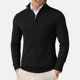 Men's Quarter Zip Knit Pullover Sweater