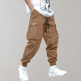 Cargo Joggers with Elastic Drawstring Waist and Pockets