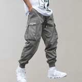 Cargo Joggers with Elastic Drawstring Waist and Pockets