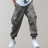 Cargo Joggers with Elastic Drawstring Waist and Pockets