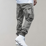 Cargo Joggers with Elastic Drawstring Waist and Pockets