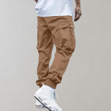 Cargo Joggers with Elastic Drawstring Waist and Pockets