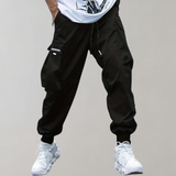 Cargo Joggers with Elastic Drawstring Waist and Pockets