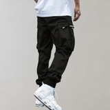 Cargo Joggers with Elastic Drawstring Waist and Pockets