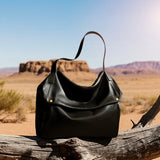Women's Signature Black Leather Bag