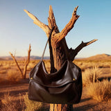 Women's Signature Black Leather Bag