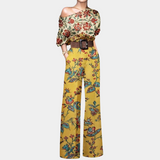 Women's Printed Off Shoulder Jumpsuit