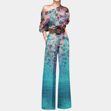 Women's Printed Off Shoulder Jumpsuit