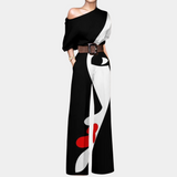 Women's Printed Off Shoulder Jumpsuit